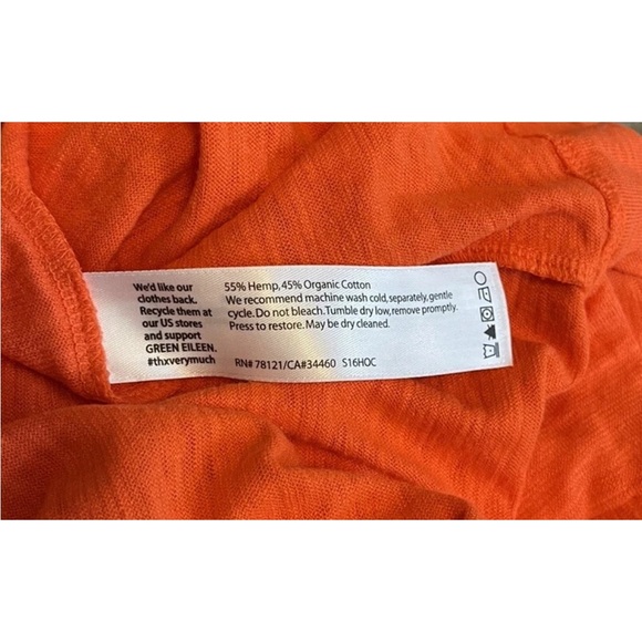 Eileen Fisher Orange Sheath Dress with Dolman Sleeves - Picture 8 of 8